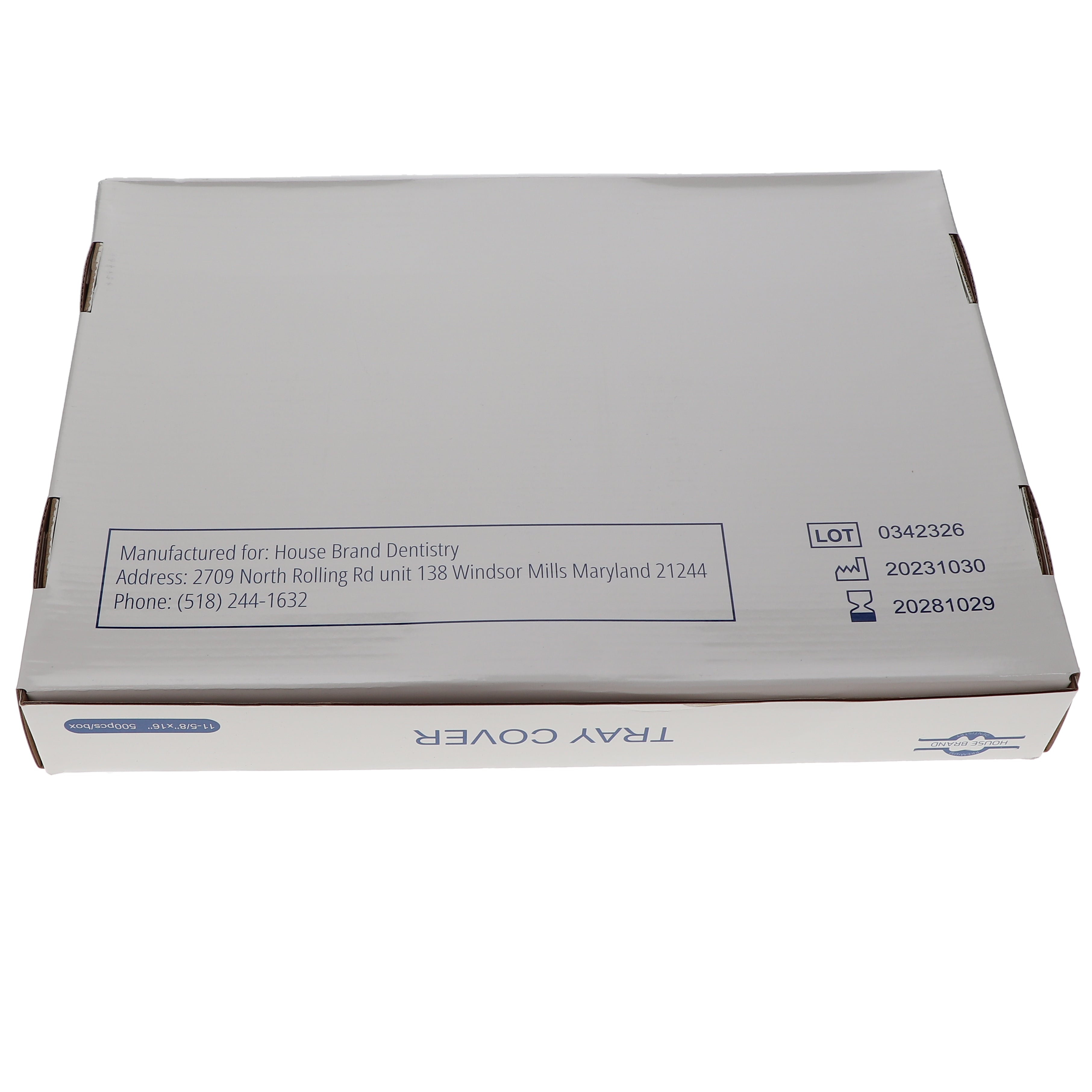 House Brand Dentistry 101167 HSB Dental Tray Cover Sleeves Poly 11.5/8 House Brand Dentistry 101167 HSB Dental Tray Cover Sleeves Poly 11.5/8